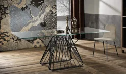 Tavolo rettangolare in metallo Filo di Maxhome in Offerta Outlet