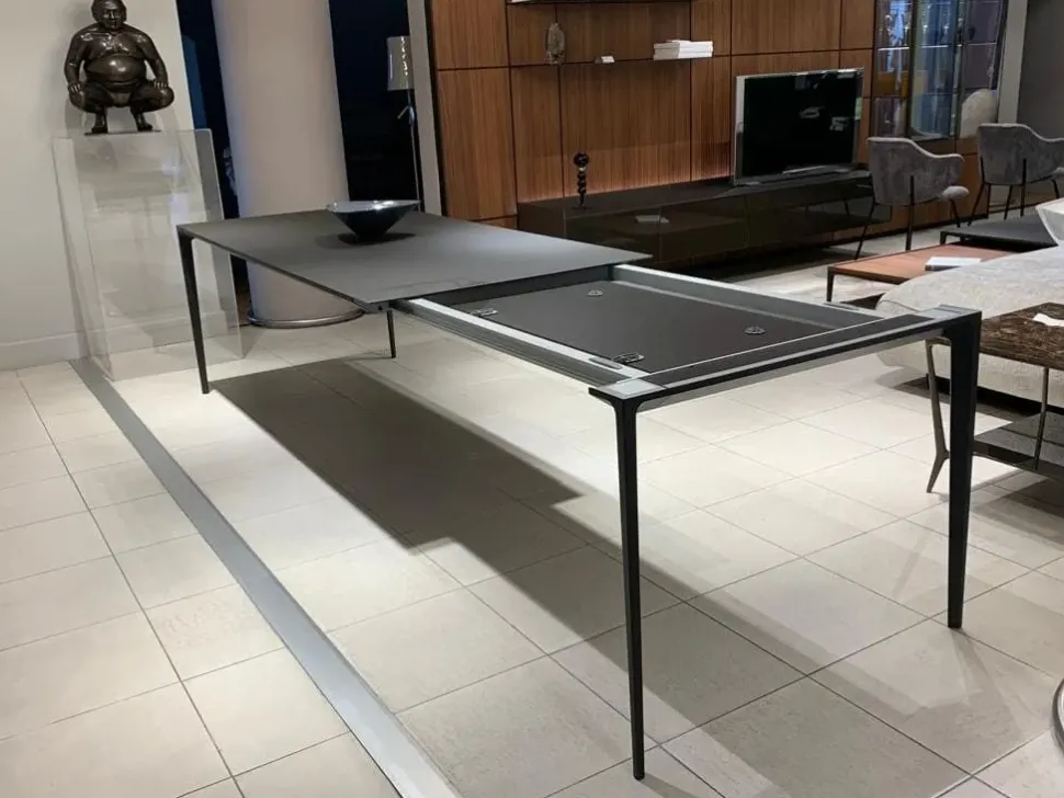 Tavolo rettangolare in vetro Long island di Rimadesio in Offerta Outlet