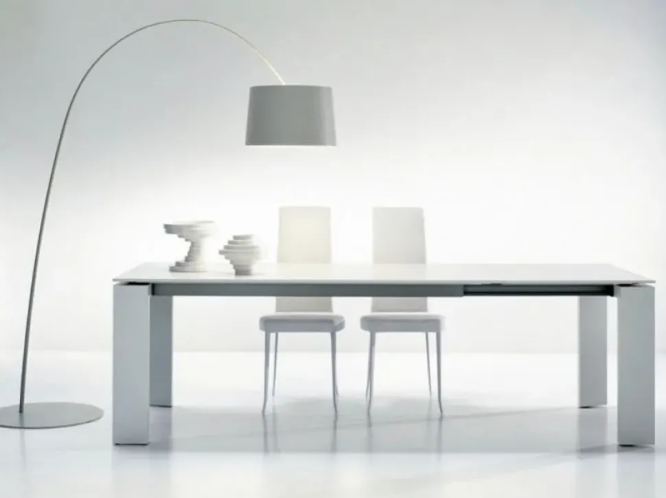 Tavolo rettangolare in vetro Tavolo layer allungabile nero piano in cristallo nero bonaldo di Bonaldo in Offerta Outlet