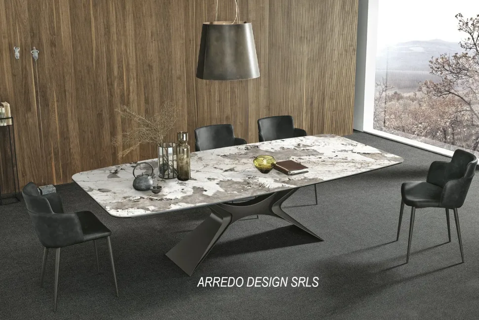 Tavolo rettangolare in vetro Sail di Sedit in Offerta Outlet