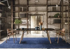 Tavolo rettangolare in vetro Suite di Midj in Offerta Outlet