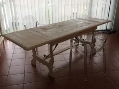 Tavolo rettangolare Marchetti  FG576 in legno massello Patina Maestrale