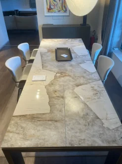 Tavolo rettangolare Tavolo 200x100 in gres atlantis  di Riflessi a prezzo riservato