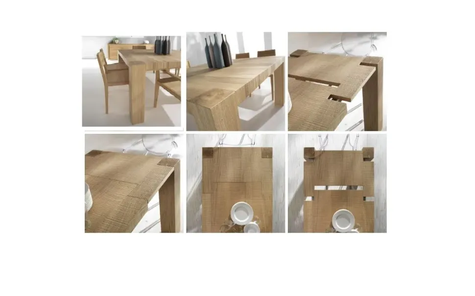 Tavolo rettangolare Tavolo rovere pieno allungabile maxi Md work scontato del 46%