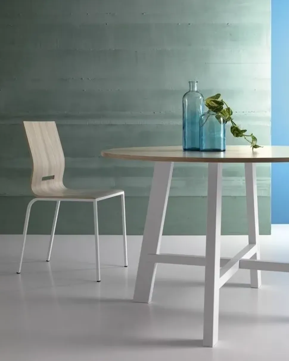 Tavolo rotondo con basamento centrale Thor 130 tondo fisso Point house scontato