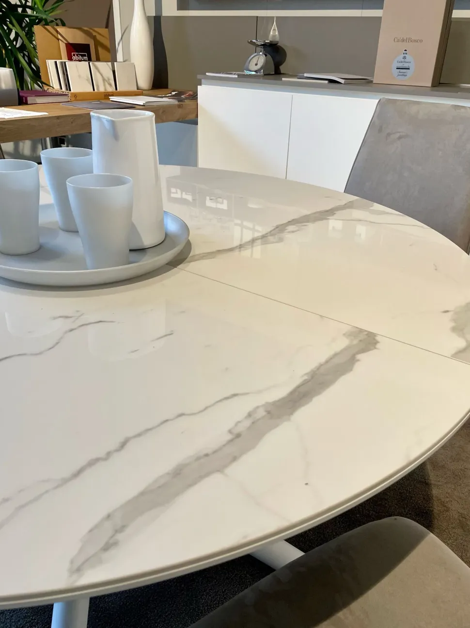 Tavolo rotondo in ceramica Fahrenheit round di Altacom in Offerta Outlet