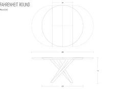 Tavolo rotondo in ceramica Fahrenheit round di Altacom in Offerta Outlet