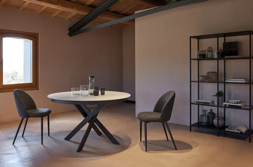 Tavolo rotondo in vetro T30 giotto Friulsedie in Offerta Outlet