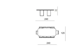 Tavolo sagomato Tavolo glass italy Md work scontato del 35%