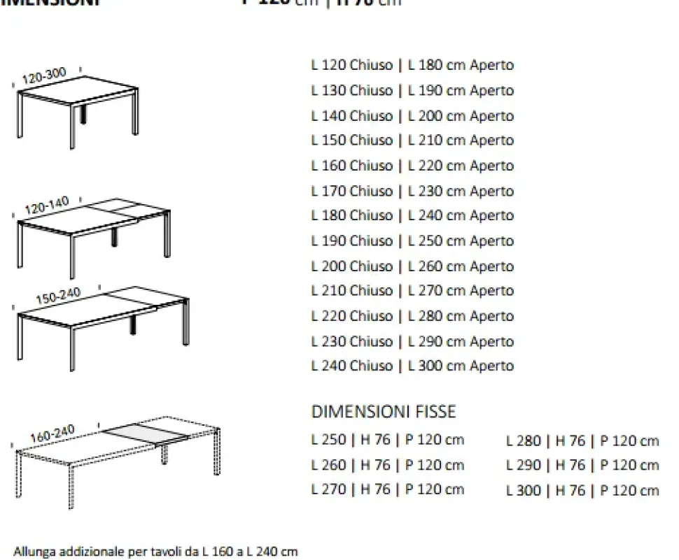 Tavolo su misura allungabile finitura al campione RAL