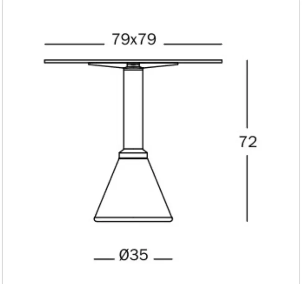 Tavolo Table one bistro h 72 79x79 magis Magis in laminato Fisso scontato 58%