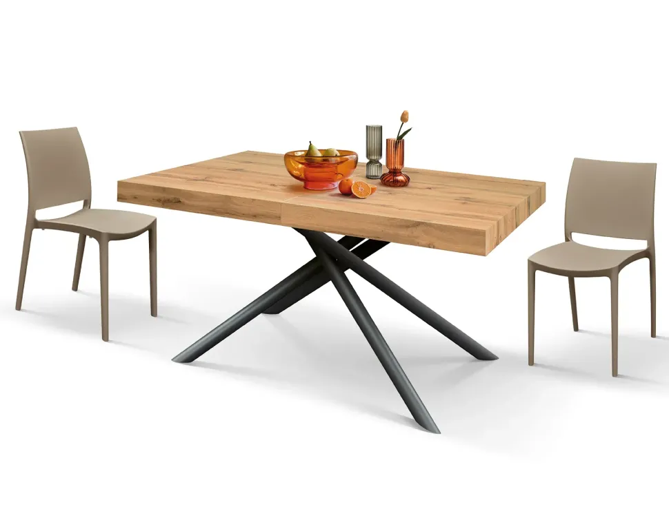 Tavolo Tavolo allungabile in laminato rovere Mobilificio bellutti in OFFERTA OUTLET -51%