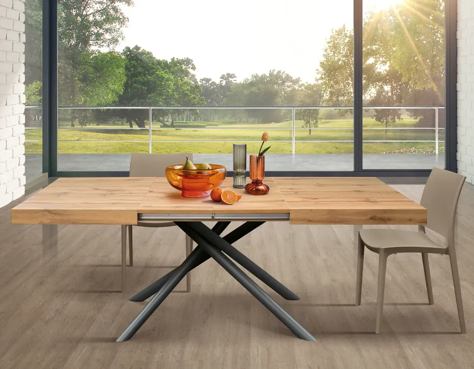 Tavolo Tavolo allungabile in laminato rovere Mobilificio bellutti in OFFERTA OUTLET -51%
