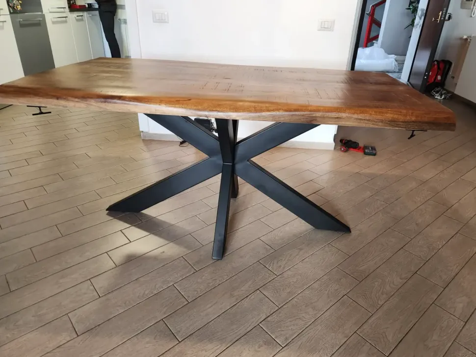 Tavolo Tavolo allungabile old wood dark Nuovi mondi collection in OFFERTA OUTLET -48%