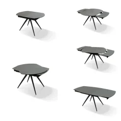 Tavolo Tavolo in ceramica allungabile nero  Md work a prezzo ribassato