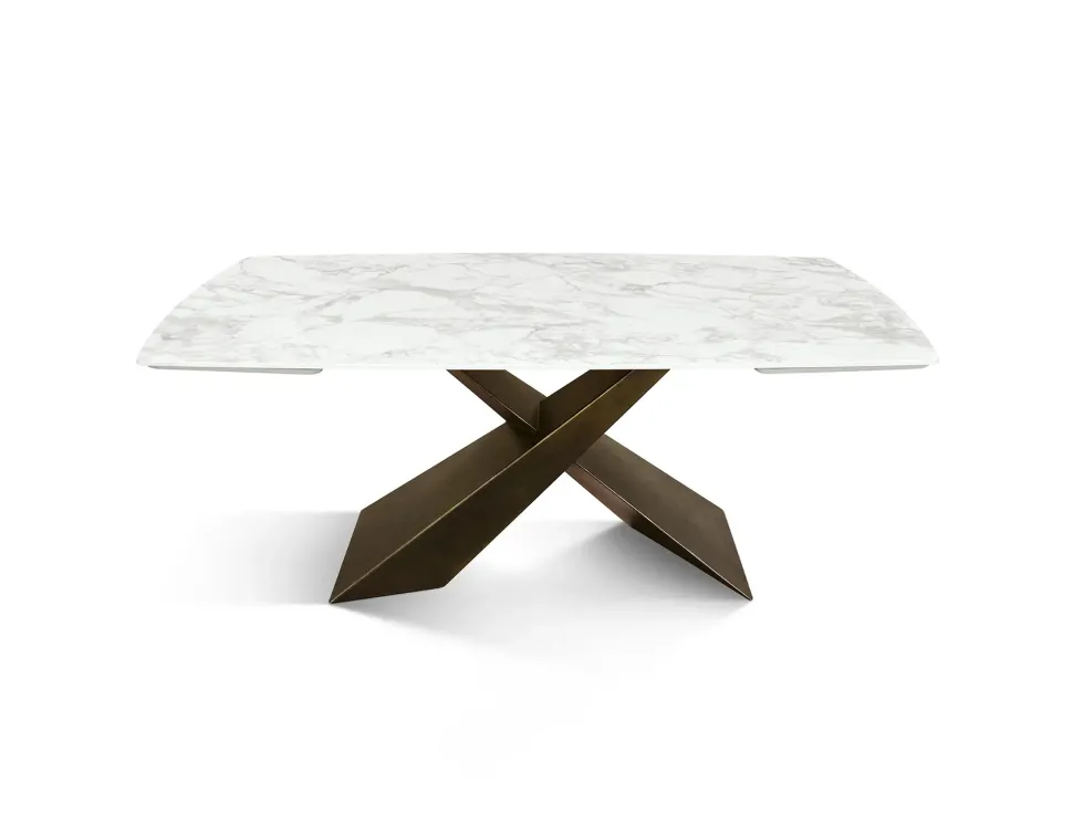 Tavolo Tavolo in ceramica bianco arabesco Mobilificio bellutti in OFFERTA OUTLET -42%