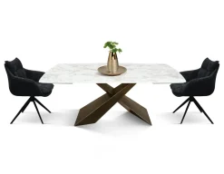 Tavolo Tavolo in ceramica bianco arabesco Mobilificio bellutti in OFFERTA OUTLET -42%