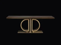 Tavolo Tavolo ottone legno luxury Md work in legno Fisso scontato 30%