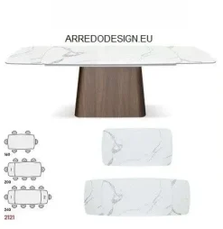 Tavolo Tempor 2121 Collezione esclusiva in ceramica Allungabile scontato 50%