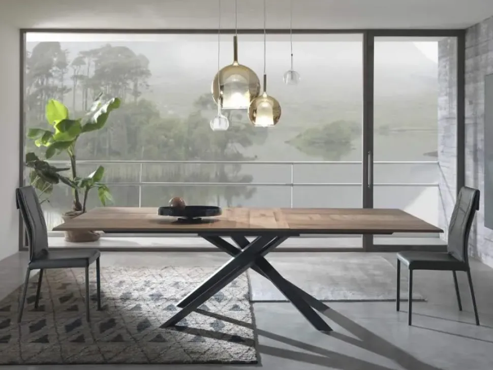 Tavolo 4x4 Ozzio in legno Allungabile scontato 30%