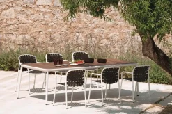 Tavolo Yard Emu in metallo Rettangolare allungabile