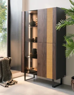 Vetrinetta Daisy rivanova Alta corte in legno a prezzo Outlet