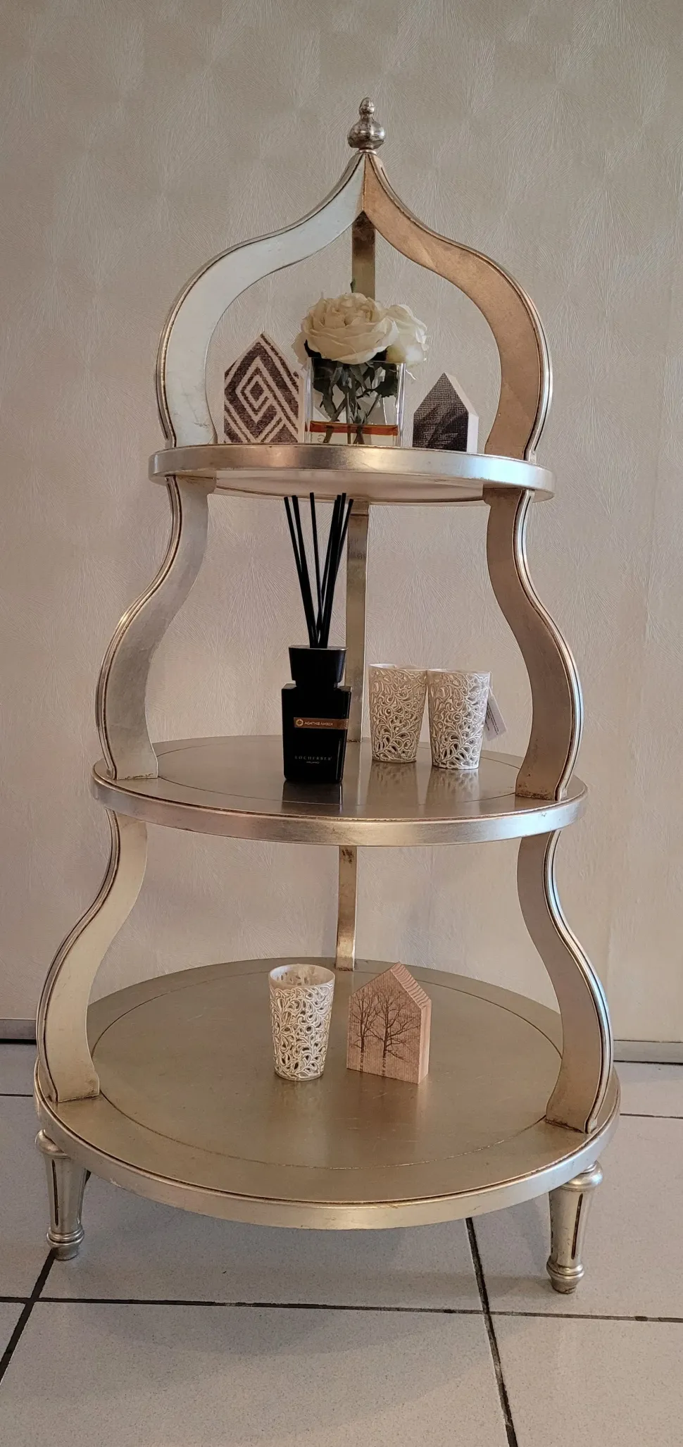 Vetrinetta Etagère Grande arredo in legno a prezzo scontato