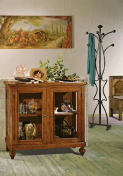 Vetrinetta Vetrina bassa a 2 ante scontata del 40% Artigianale in legno a prezzo Outlet